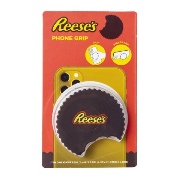 Licensed REECE'S Peanut Butter Pop Universal Phone Grip Stand Cable Organizer - Picture 4 of 9
